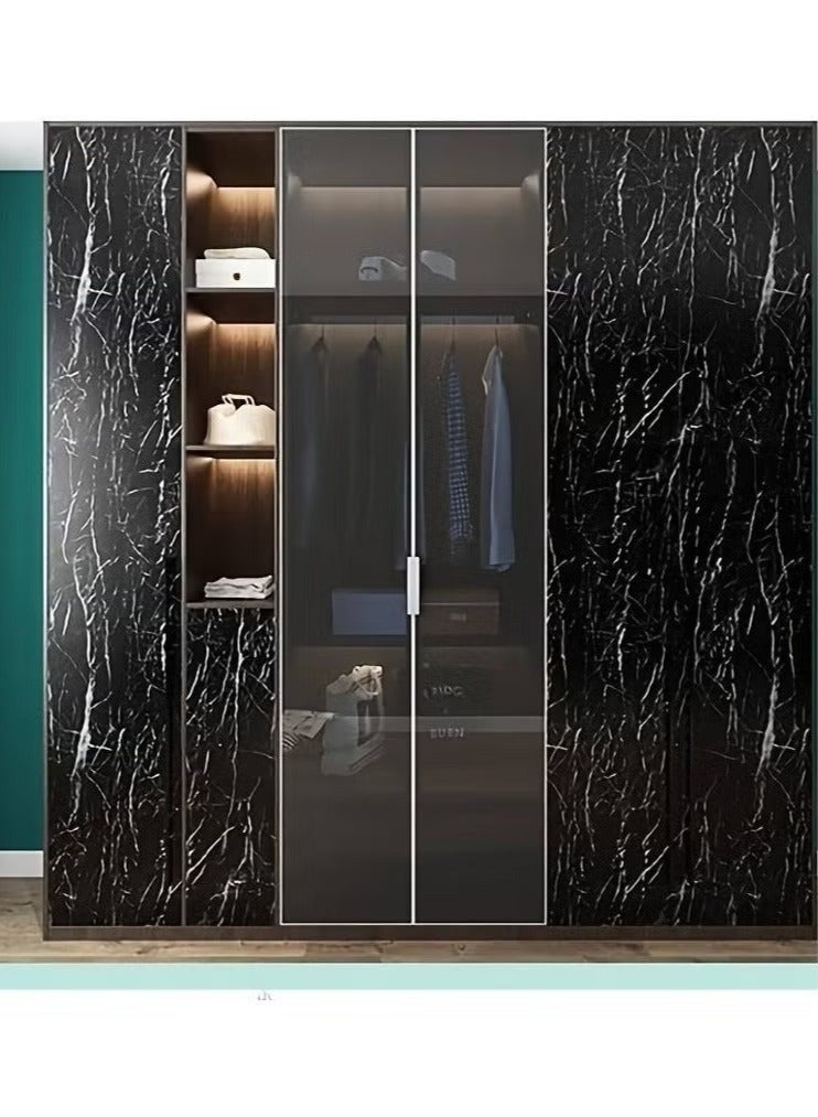 ورق جدران لاصق بتصميم رخام عصري للمطبخ والأثاث – مقاوم للماء، سهل القص والتثبيت والإزالة، لتغطية الخزائن، الطاولات، الأرفف، الدواليب، وتجديد ديكور المنزل بسهولة، حجم 60 سم × 50 متر - Image 2